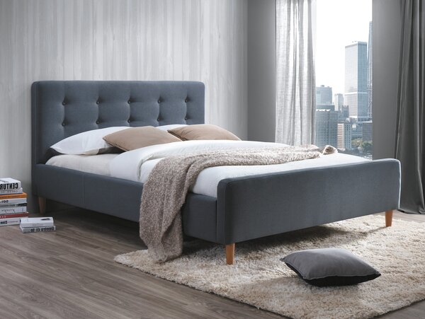Manželská posteľ 160 cm Pricilla (sivá) (s roštom). Vlastná spoľahlivá doprava až k Vám domov. 805316