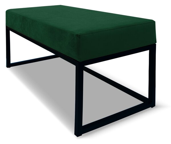 Lavička EMLI 80x38 v loftovom štýle - zelená - ITAKA 10