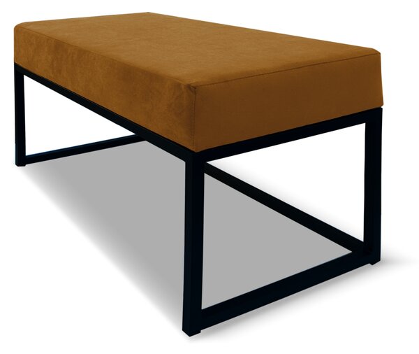 Lavička EMLI 80x38 v loftovom štýle - žltá - ITAKA 33