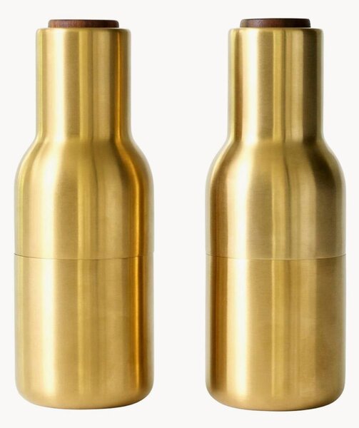 Mlynčeky na soľ a korenie's vrchnákmi z orechového dreva Bottle Grinder, 2 ks