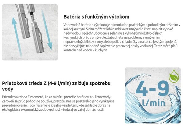 Deante Lima, drezová batéria v tvare "U" s vyťahovacou spŕškou, čierna matná, DEA-BBM_N72M