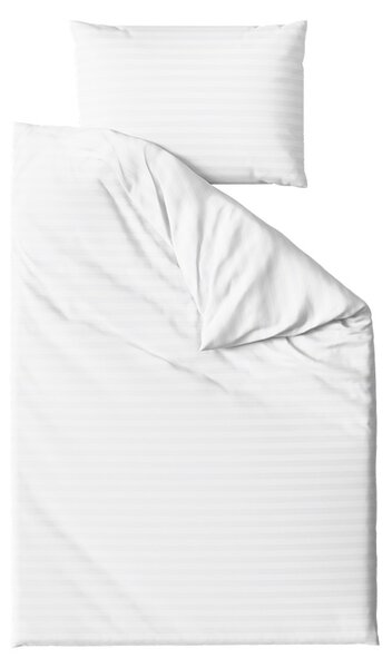 Hotelové obliečky z mikrovlákna JASMINE biele - prúžok 2 cm, hotelové vrecko Rozmer obliečky: 70 x 90 cm | 140 x 220 cm