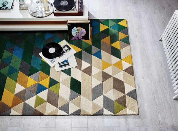 VLNENÝ KOBEREC, 170/120 cm zelená, viacfarebná Flair Rugs - Online Only bytové doplnky, Online Only