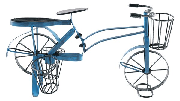 NovýNábytok.sk Retro kvetináč v tvare bicykla Alberic (čierna + modrá). Vlastná spoľahlivá doprava až k Vám domov. 1028840