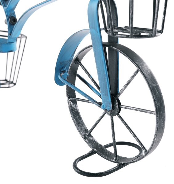 NovýNábytok.sk Retro kvetináč v tvare bicykla Alberic (čierna + modrá). Vlastná spoľahlivá doprava až k Vám domov. 1028840