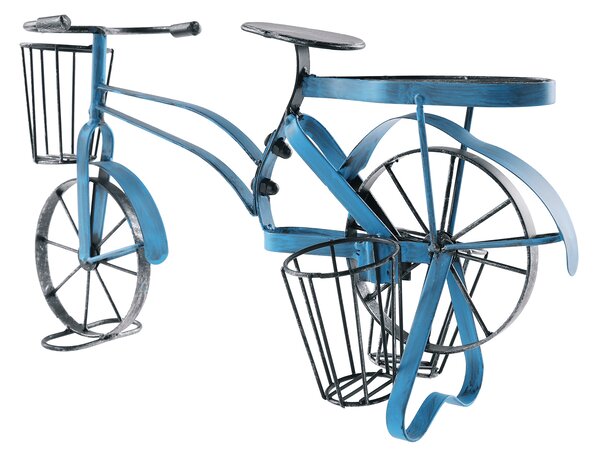 NovýNábytok.sk Retro kvetináč v tvare bicykla Alberic (čierna + modrá). Vlastná spoľahlivá doprava až k Vám domov. 1028840
