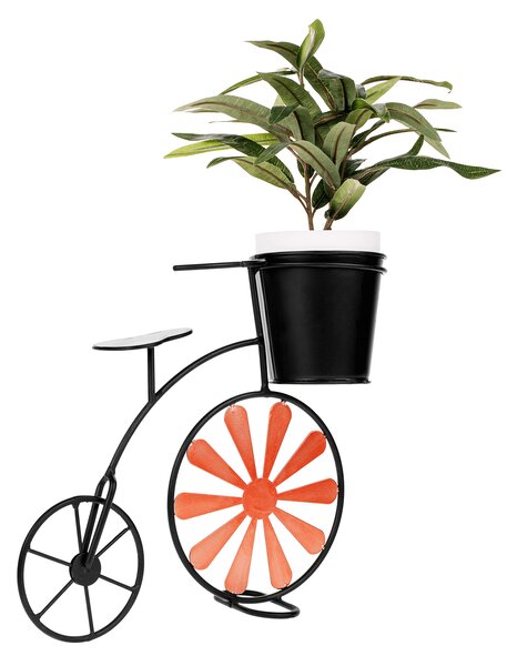 NovýNábytok.sk Retro kvetináč v tvare bicykla Esca (bordová + čierna). Vlastná spoľahlivá doprava až k Vám domov. 1028843