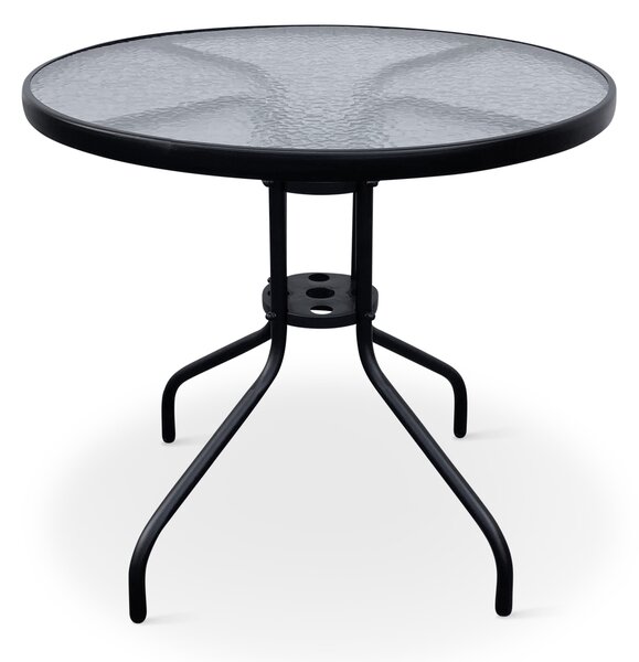 Noela Záhradný jedálenský set Capri 80 cm + 4x kovová stolička Solano
