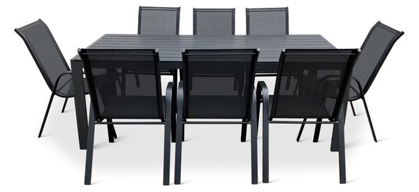 Noela Záhradný jedálenský set Viking XL 190cm + 8x kovová stolička Ramada