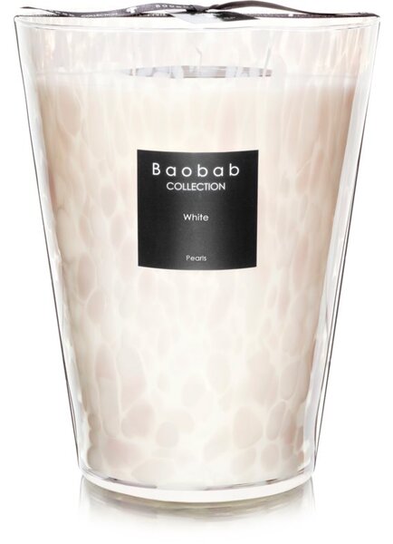 Baobab Collection Pearls White vonná sviečka 24 cm