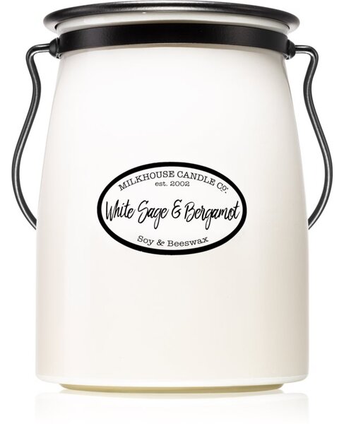 Milkhouse Candle Co. Creamery White Sage & Bergamot vonná sviečka Butter Jar 624 g
