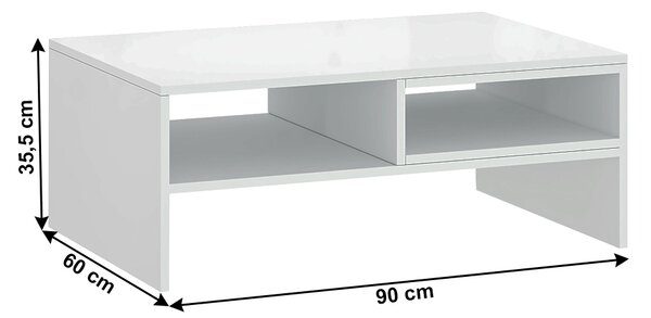 NovýNábytok.sk Konferenčný stolík Lafer (biela). Vlastná spoľahlivá doprava až k Vám domov. 1034088