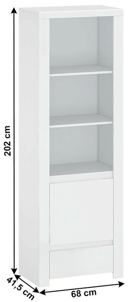 NovýNábytok.sk Regál Lafer 1D1S (biela). Vlastná spoľahlivá doprava až k Vám domov. 1034093