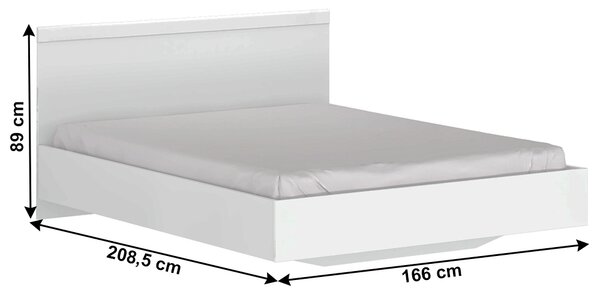 NovýNábytok.sk Manželská posteľ 160 cm Lafer (biela). Vlastná spoľahlivá doprava až k Vám domov. 1034089