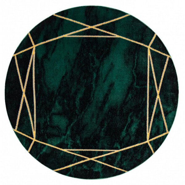 Kusový koberec Teo zelený kruh 120cm