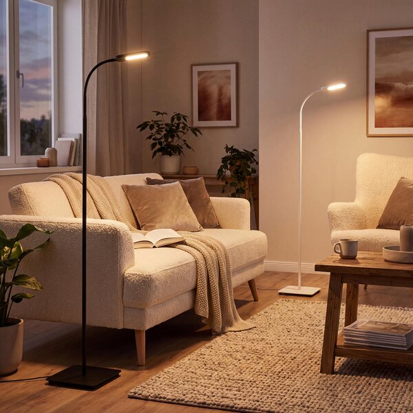 STOJACIA LED LAMPA, 21/128 cm Novel - Interiérové svietidlá