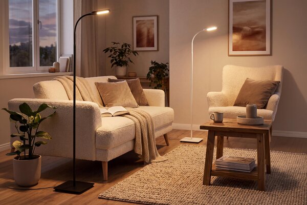 STOJACIA LED LAMPA, 21/128 cm Novel - Interiérové svietidlá
