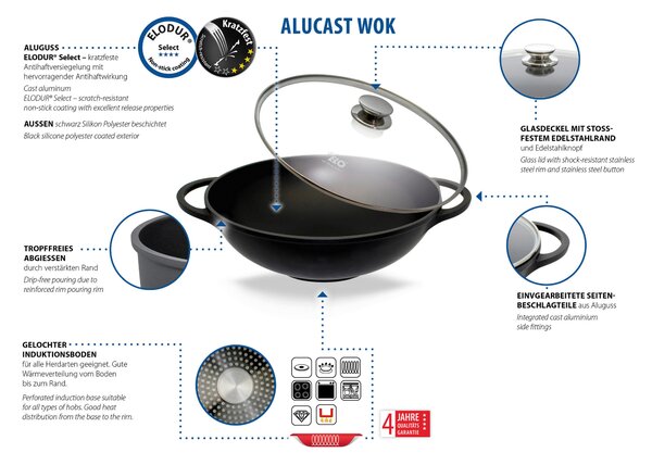 WOK keramický povrch 32 cm ELO - Online Only bytové doplnky, Online Only