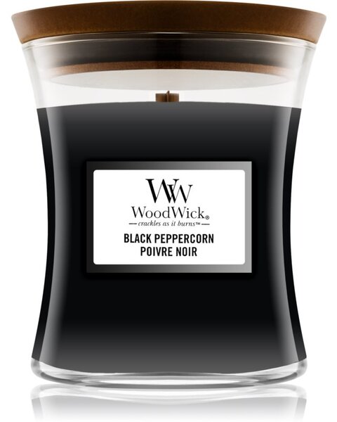 Woodwick Black Peppercorn vonná sviečka s dreveným knotom 275 g