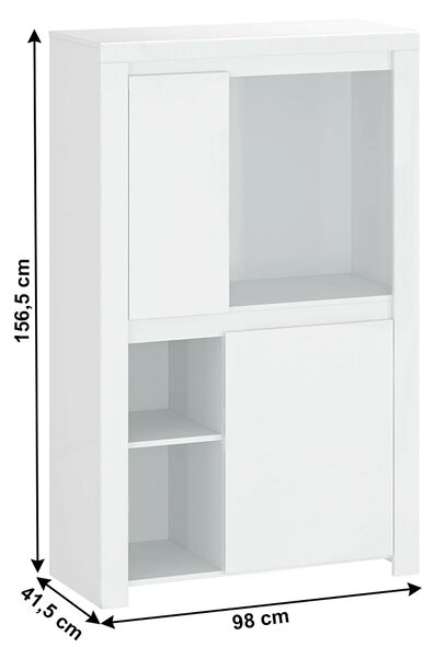 NovýNábytok.sk Regál Lafer 2D (biela). Vlastná spoľahlivá doprava až k Vám domov. 1034226
