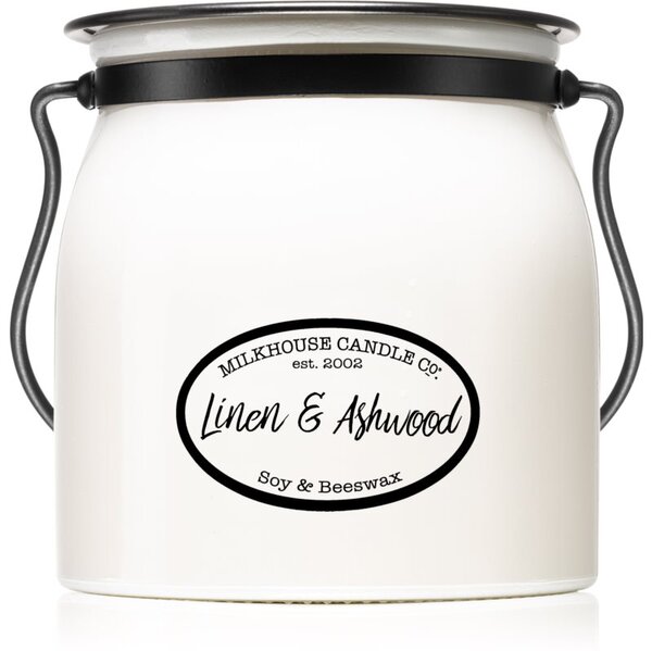Milkhouse Candle Co. Creamery Linen & Ashwood vonná sviečka Butter Jar 454 g