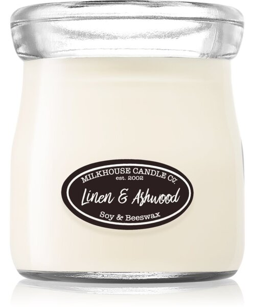 Milkhouse Candle Co. Creamery Linen & Ashwood vonná sviečka Cream Jar 142 g