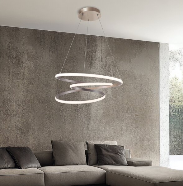 LED luster na lanku CORT LED/40W/230V strieborný