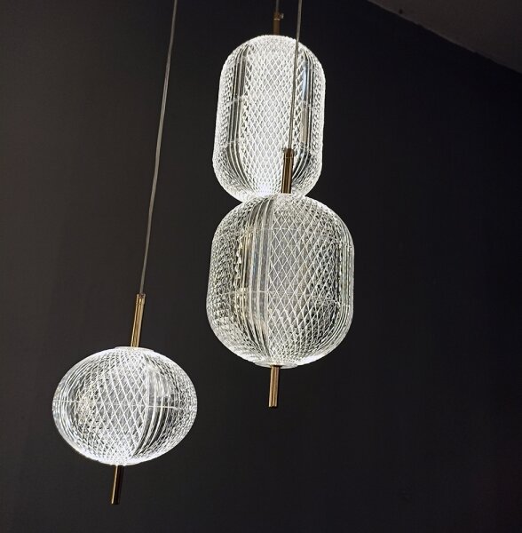 LED luster na lanku PELLUCID LED/20W/230V bronzová/čierna