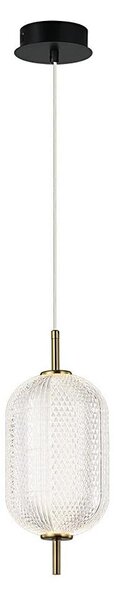 LED luster na lanku PELLUCID LED/11W/230V zlatá/priehľadná