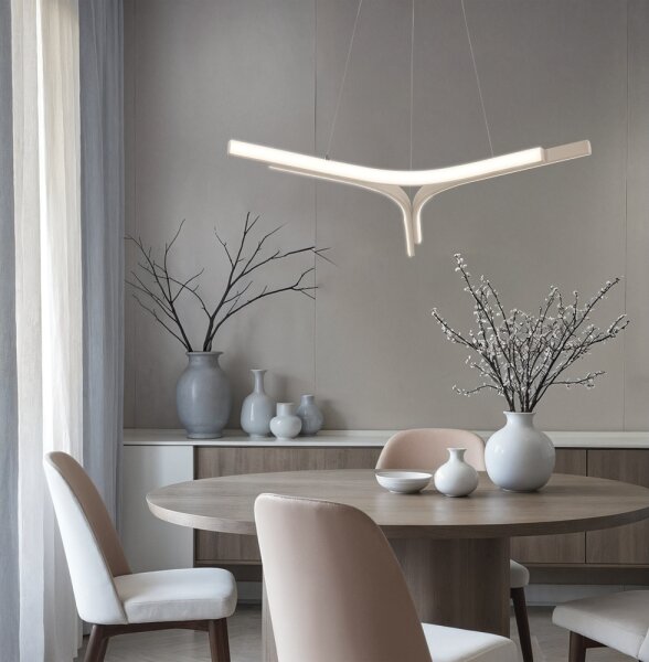 LED luster na lanku ALTA LED/30W/230V strieborný