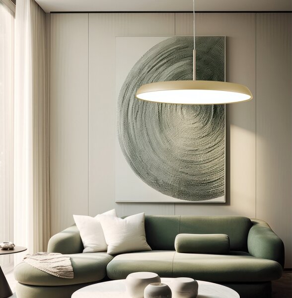 LED luster na lanku ART LED/41W/230V zlatý
