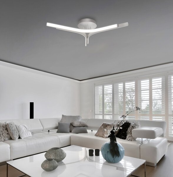 LED prisadený luster ALTA LED/30W/230V strieborný