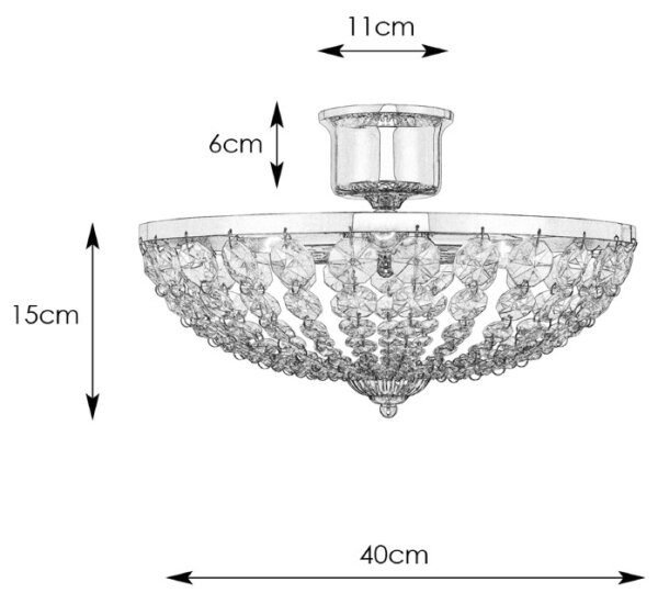 Markslöjd 105316 - Stropné svietidlo GRÄNSÖ 3xE14/40W/230V