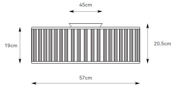Markslöjd 109133 - Stropné svietidlo LUX 3xE27/60W/230V pr. 57 cm len
