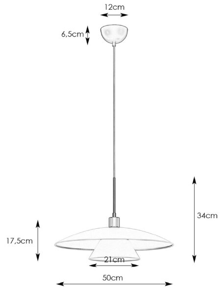 Markslöjd 108431 - Luster na lanku MILLINGE 1xE27/40W/230V čierna