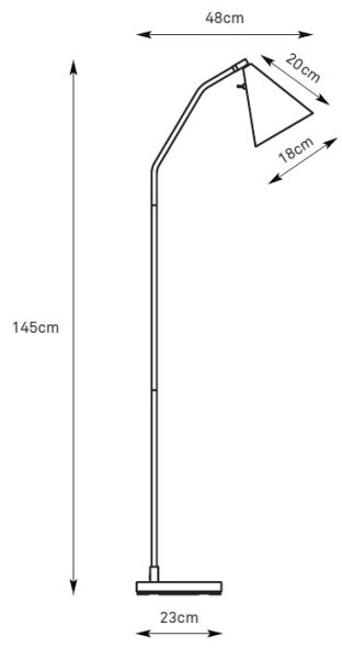 Markslöjd 108891 - LED stmievateľná stojacia lampa FUNIL LED/4,9W/230V sivá