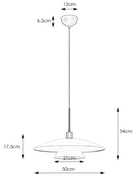Markslöjd 108430 - Luster na lanku MILLINGE 1xE27/40W/230V biela