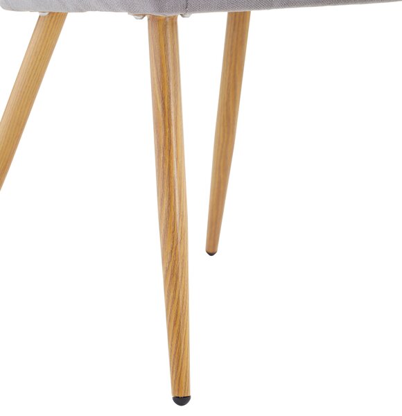 STOLIČKA S PODRÚČKAMI, železo, zamat, sivá MID.YOU - Stoličky, Online Only