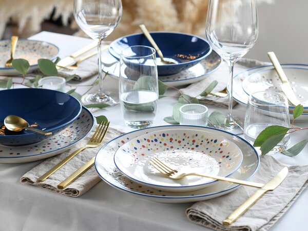 JEDÁLENSKÝ SERVIS Joy Blau-bunt 12-dielne Creatable - Online Only bytové doplnky, Online Only