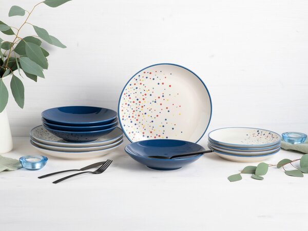 JEDÁLENSKÝ SERVIS Joy Blau-bunt 12-dielne Creatable - Online Only bytové doplnky, Online Only