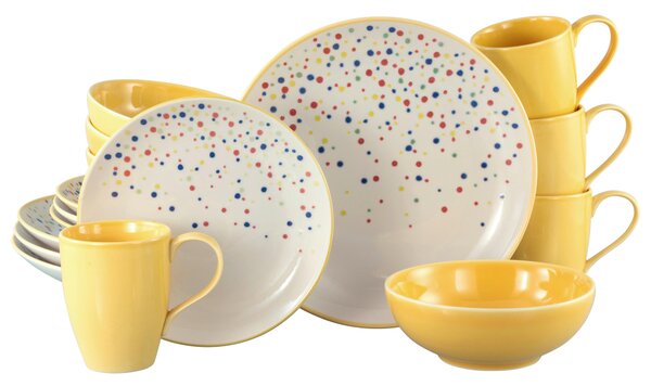 KOMBINOVANÝ SERVIS Joy Gelb-bunt 16-dielne Creatable - Online Only bytové doplnky, Online Only