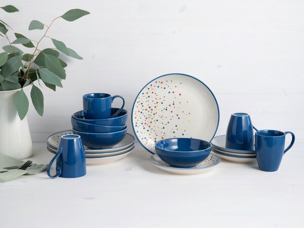 KOMBINOVANÝ SERVIS Joy Blau-bunt 16-dielne Creatable - Online Only bytové doplnky, Online Only