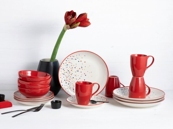 KOMBINOVANÝ SERVIS Joy Rot-bunt 16-dielne Creatable - Online Only bytové doplnky, Online Only