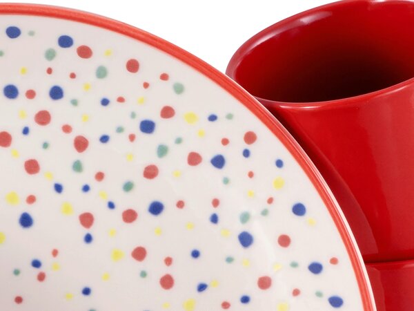 KOMBINOVANÝ SERVIS Joy Rot-bunt 16-dielne Creatable - Online Only bytové doplnky, Online Only