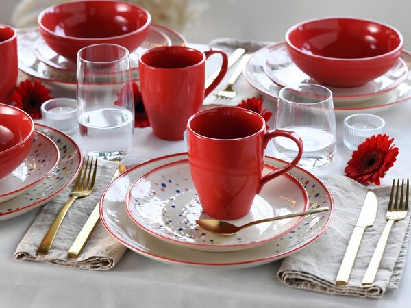 KOMBINOVANÝ SERVIS Joy Rot-bunt 16-dielne Creatable - Online Only bytové doplnky, Online Only