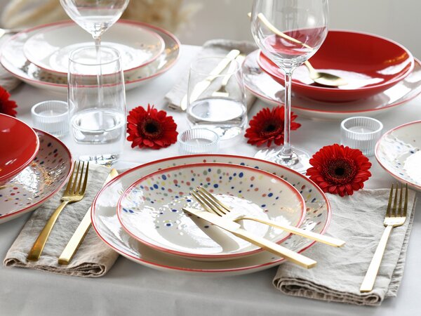 KOMBINOVANÝ SERVIS Joy Rot-bunt 16-dielne Creatable - Online Only bytové doplnky, Online Only
