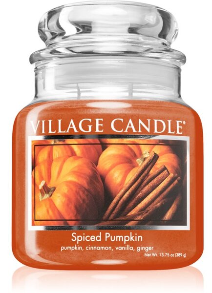 Village Candle Spiced Pumpkin vonná sviečka (Glass Lid) 389 g