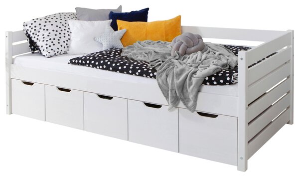 POSTEĽ S ÚLOŽNÝM PRIESTOROM, 100/200 cm biela MID.YOU - Detské izby, Online Only
