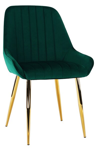 Jedálenská stolička Soddy (smaragdová + zlatá). Vlastná spoľahlivá doprava až k Vám domov. 1040122