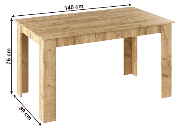 NovýNábytok.sk Jedálenský stôl Groot (pre 6 osôb) (dub artisan). Vlastná spoľahlivá doprava až k Vám domov. 1040131